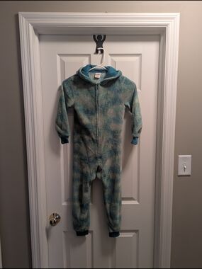 Cozy Dinosaur Hooded Kids One-Piece Pajamas